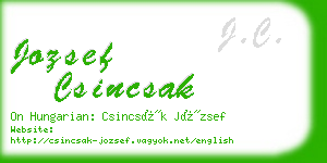 jozsef csincsak business card